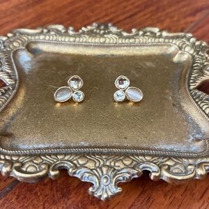 Swarovski Crystal golden studs